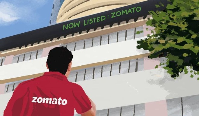 जोमैटो की जोरदार शुरुआत, शेयर 53 प्रतिशत प्रीमियम के साथ सूचीबद्ध